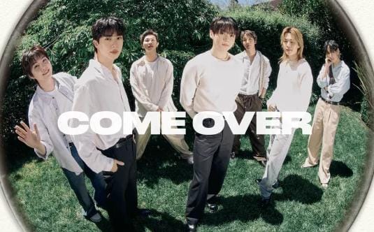 Ketujuh anggota grup BTS dalam poster promosi 'Come Over' (Foto: Soompi)