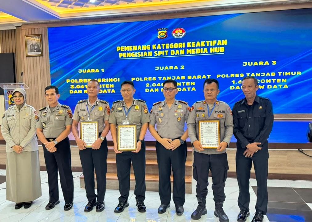 Polres Kerinci Raih Dua Penghargaan Humas Terbaik Polda Jambi
