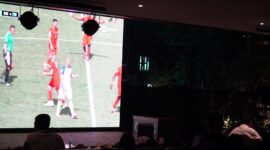 TNI dan Warga Jambi Bersatu Lewat Nobar Piala Dunia 2026