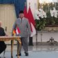 Presiden Republik Indonesia Prabowo Subianto (berdiri), saat menerima kunjungan resmi Presiden Federal Republik Jerman, Frank Walter Steinmeiner (duduk), di Istana Merdeka, Jakarta, Senin, 15 Juni 2026. (Foto: RRI/Afriani Respati)