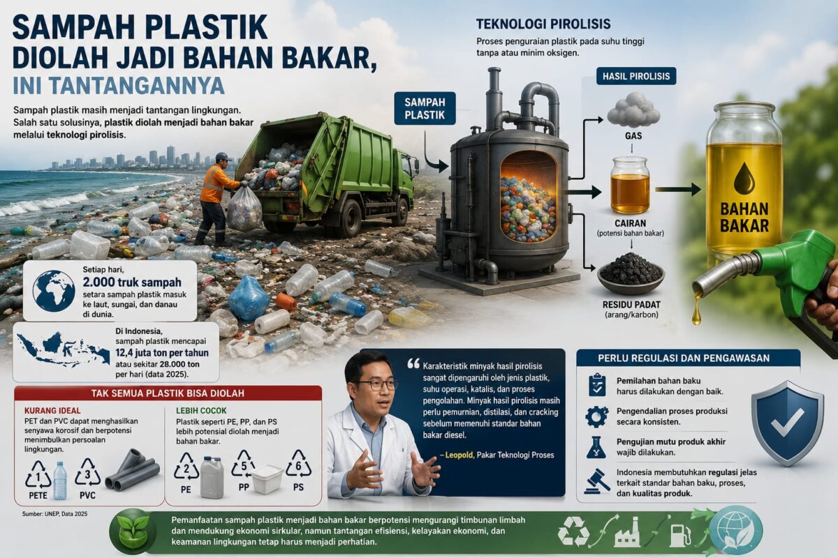 Sampah Plastik Diolah Jadi Bahan Bakar, Ini Tantangannya