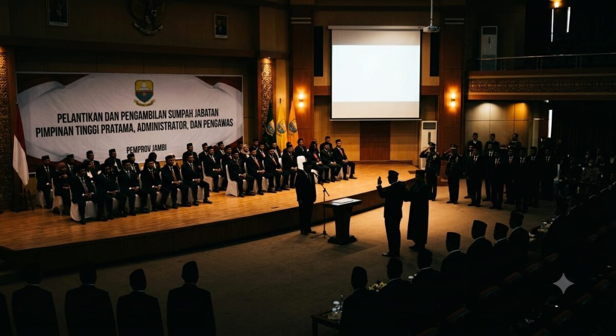 Pemprov Jambi menggelar pelantikan dan pengambilan sumpah pejabat pada 16 Juli 2026. Publik kini menunggu daftar nama pejabat yang dilantik.