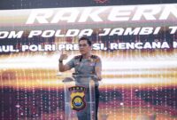 Rakernis Biro SDM Polda Jambi, Polda Jambi, Kapolda Jambi, Irjen Pol Krisno H Siregar, Biro SDM Polda Jambi, Polri Presisi, SDM Polri, Erlan Munaji, Rakernis 2026, Kepolisian RI