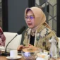 Deputi Kesetaraan Gender KemenPPPA, Amurwani Dwi Lestariningsih saat memberikan sambutan dalam agenda internal Kementerian PPPA di Jakarta Pusat (Foto: Dokumentasi/Humas Kementerian PPPA)
