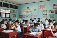 Suasana belajar-mengajar di dalam ruang kelas di salah satu sekolah SMA Negeri di Palangkaraya (Foto: Dokumentasi/RRI/Olivia Santika br Girsang)