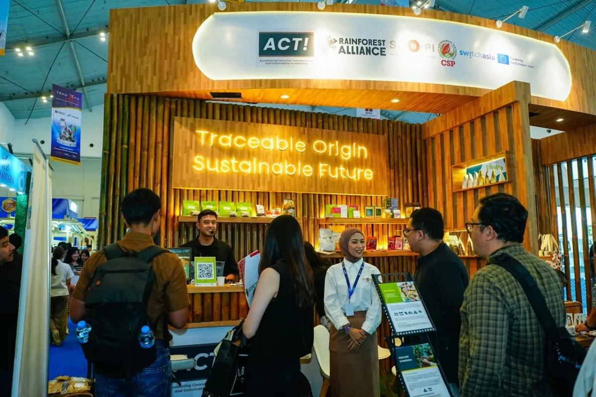 Salah satu booth di Trade Expo Indonesia (TEI) 2026. (Foto: Dokumentasi ACT! Project)